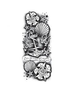 Anchor Sleeve Temporary Tattoo