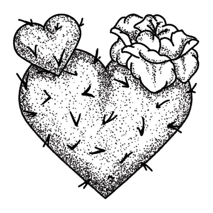 Cactus Heart Temporary Tattoo