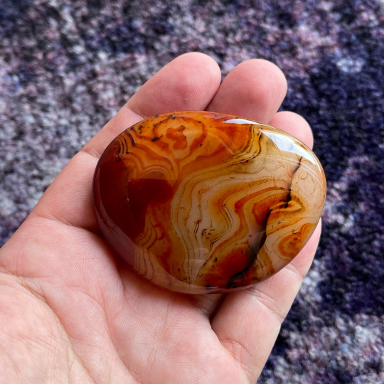 Carnelian Palm Stones