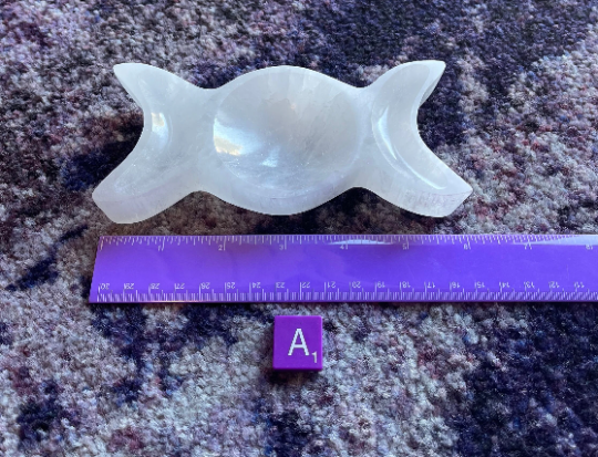 Selenite Phases of the Moon Bowl