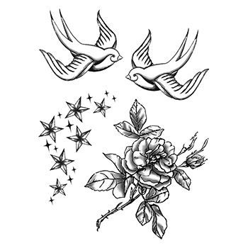 Sparrow Temporary Tattoo