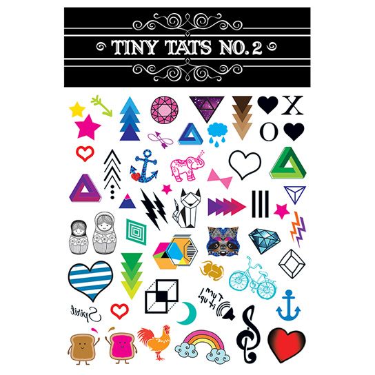 Tiny Tats No. 2 Temporary Tattoos