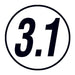 3.1 inside of a black circle temporary tattoo used to signify a 5k runner. 