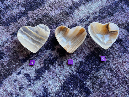 Amber Onyx Heart Dish