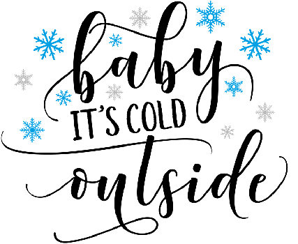 Baby It's Cold Outside Metallic Temporary Tattoo