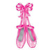Pink ballet slippers hanging and tied in a bow temporary tattoo