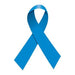 Simple blue ribbon temporary tattoo. 