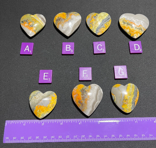 Bumblebee Jasper Heart Rock