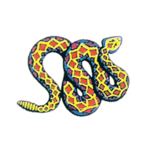 Illustrated diamond back rattlesnake; temporary tattoo. 