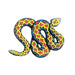 Illustrated diamond back rattlesnake; temporary tattoo. 