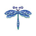 Blue artsy dragonfly with swirl style; temporary tattoo. 