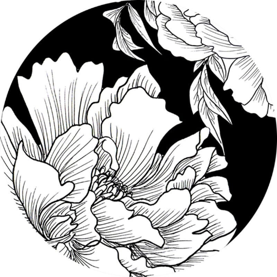 Flower Circle Temporary Tattoo