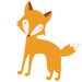 Simple illustrated red fox; temporary tattoo. 