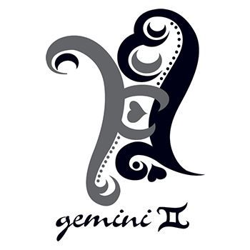 Gemini Zodiac Temporary Tattoo