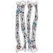 A pair of two lower arm bones in Day of the Dead style; temporary tattoos. 