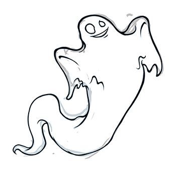 Glow In The Dark Ghost Temporary Tattoo