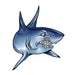 Illustrated shark showing its teeth; temporary tattoo. 