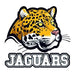 Jaguar head over text "JAGUARS" temporary tattoo. 