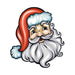 Santa head with wavy beard temporary tattoo. 