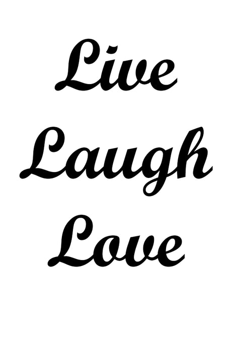 Live Laugh Love Temporary Tattoo