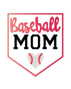 Metallic Baseball Mom Temporary Tattoo