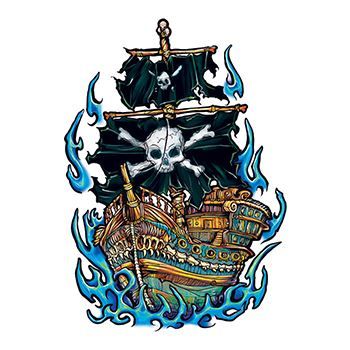 Pirate Ship Temporary Tattoo