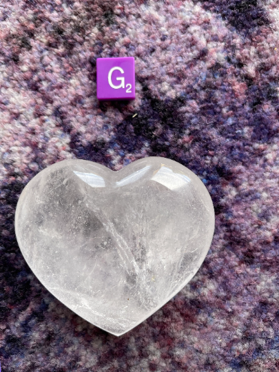 Quartz Crystal Heart Stone