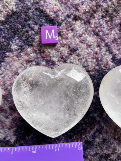 Quartz Crystal Heart Stone