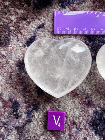 Quartz Crystal Heart Stone