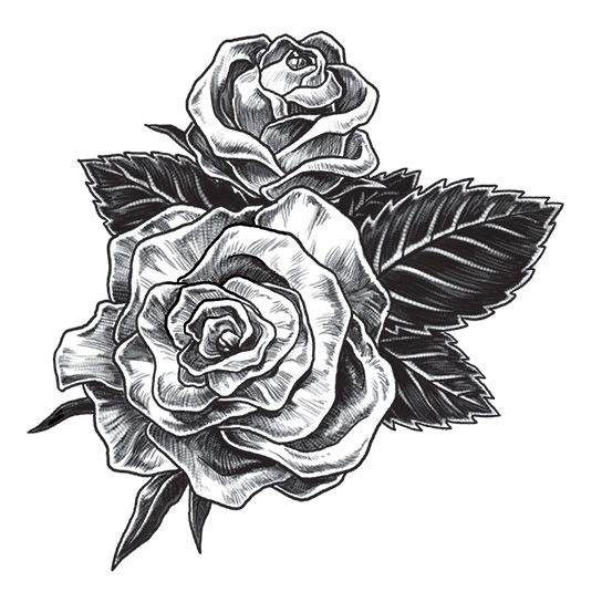 Realistic Rose Temporary Tattoo