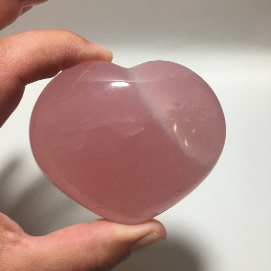 Rose Quartz Heart Crystal, Large