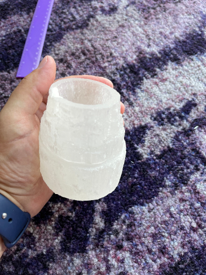 Selenite Candle Holder