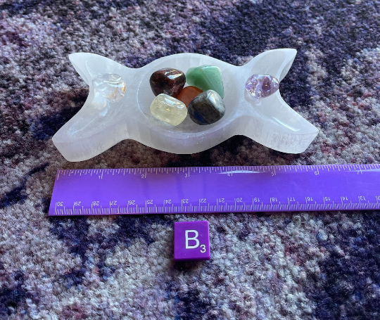 Selenite Phases of the Moon Bowl